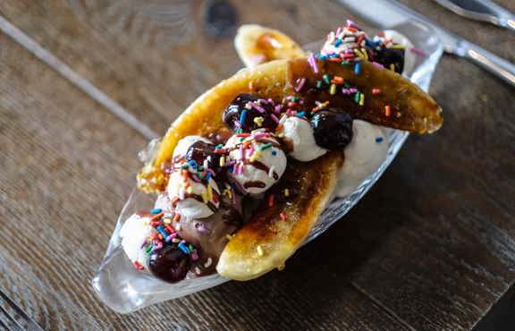 Banana Split as served in the Blue smoke restaurant