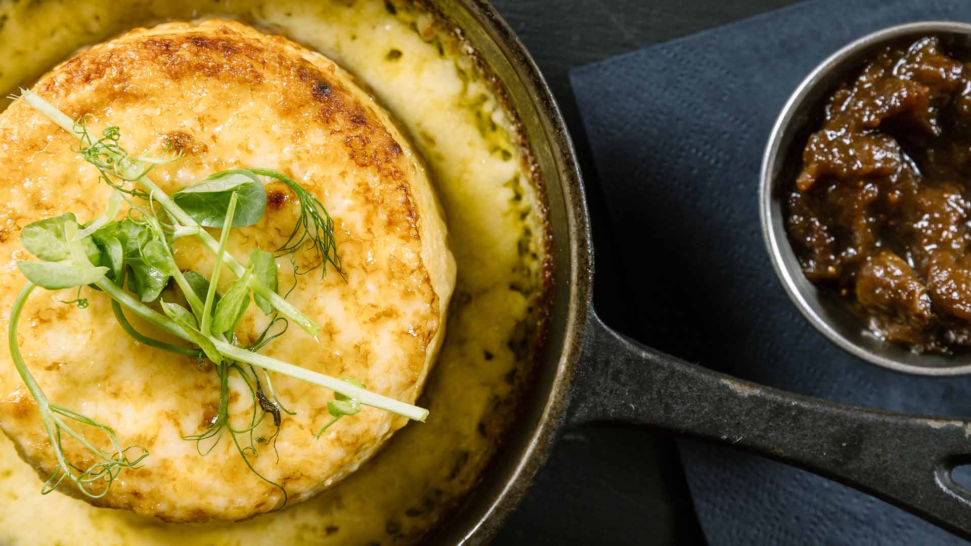 Twice-Baked Vintage Cheddar Soufflé