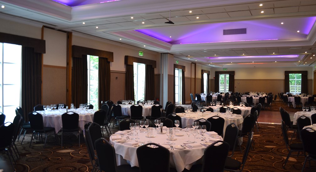 Banquet Style seating in the Lakes Suite at the Low Wood Bay Conference Centre