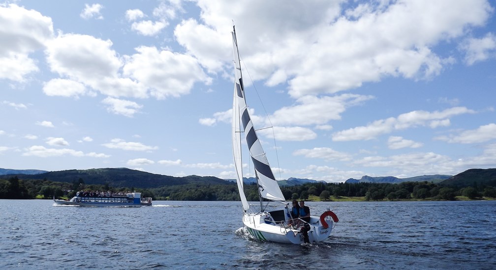sailing on lake windermere low wood bay watersports centre