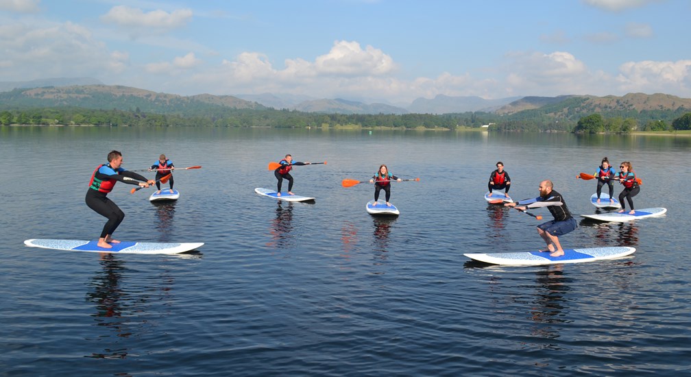 Paddle Boarding class on Lake Windermere 