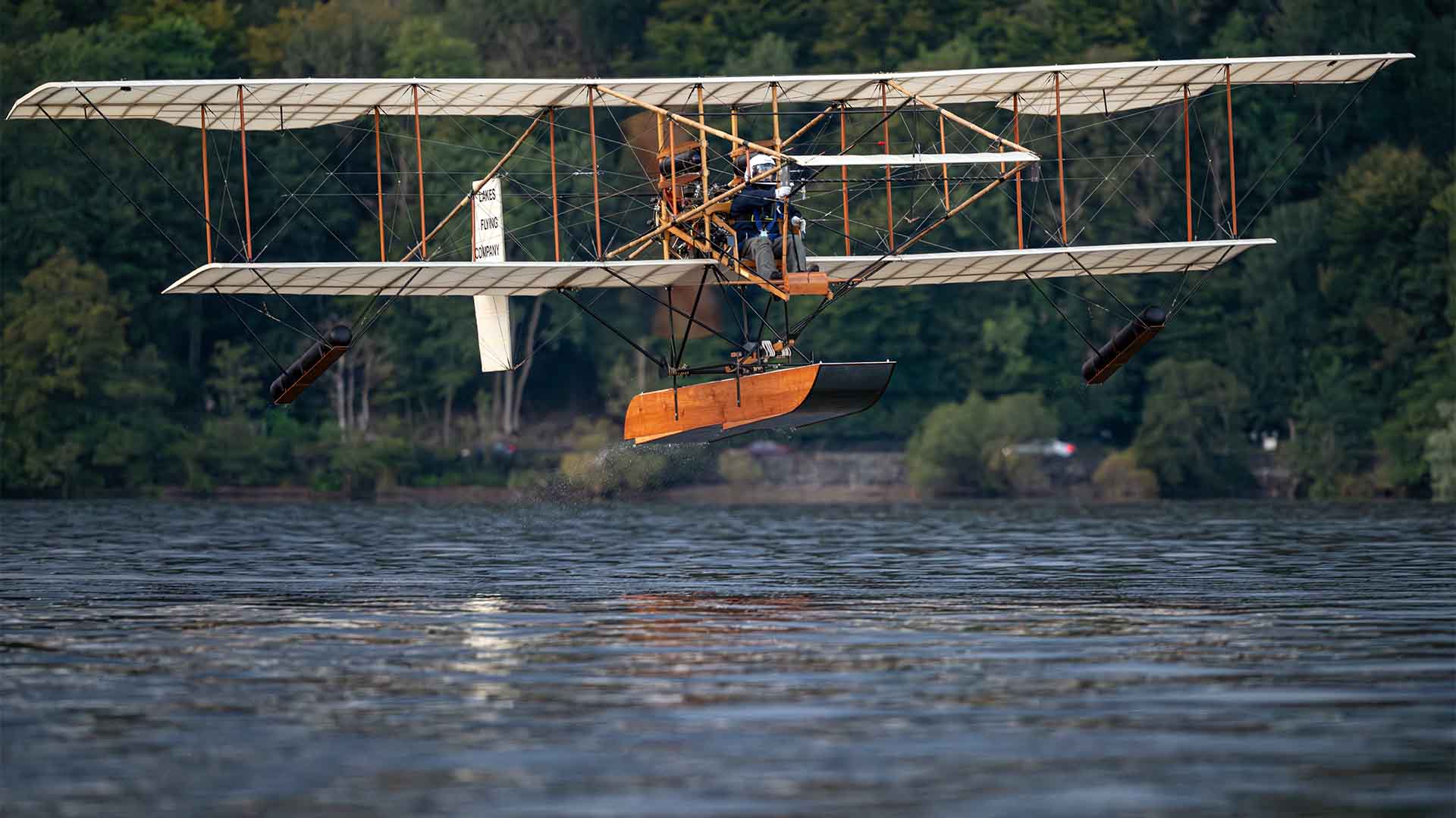 Waterbird plane taking to the air