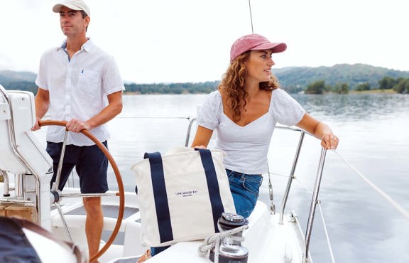 Couple on board the chartered yacht