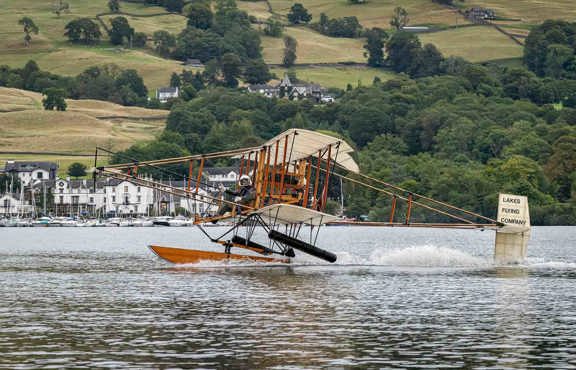 Waterbird plane on the water