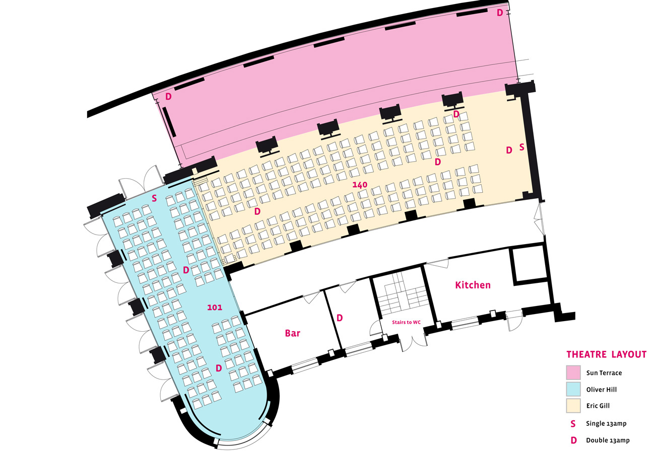 Theatre Layout - Oliver Hill Conference Room The Midland Hotel Morecambe