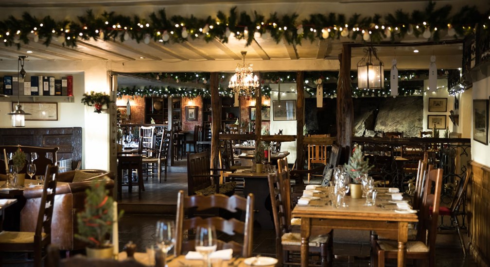 Christmas in The Wild Boar's Grill & Smokehouse restaurant