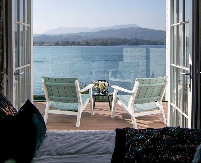 Balcony views from the Oak Suite Rooms at Low Wood Bay Resort & Spa