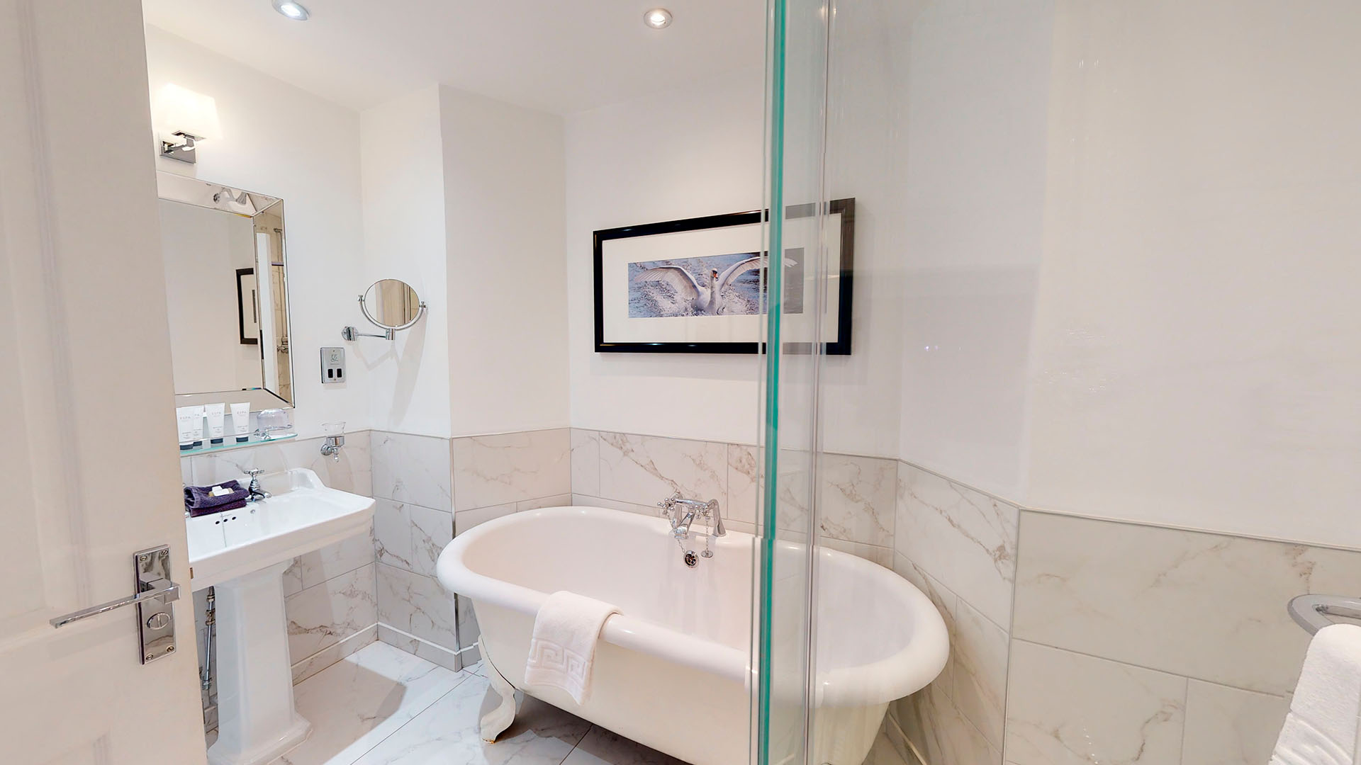 A Resort Lime hotel bedroom bathroom at Low Wood Bay Resort & Spa