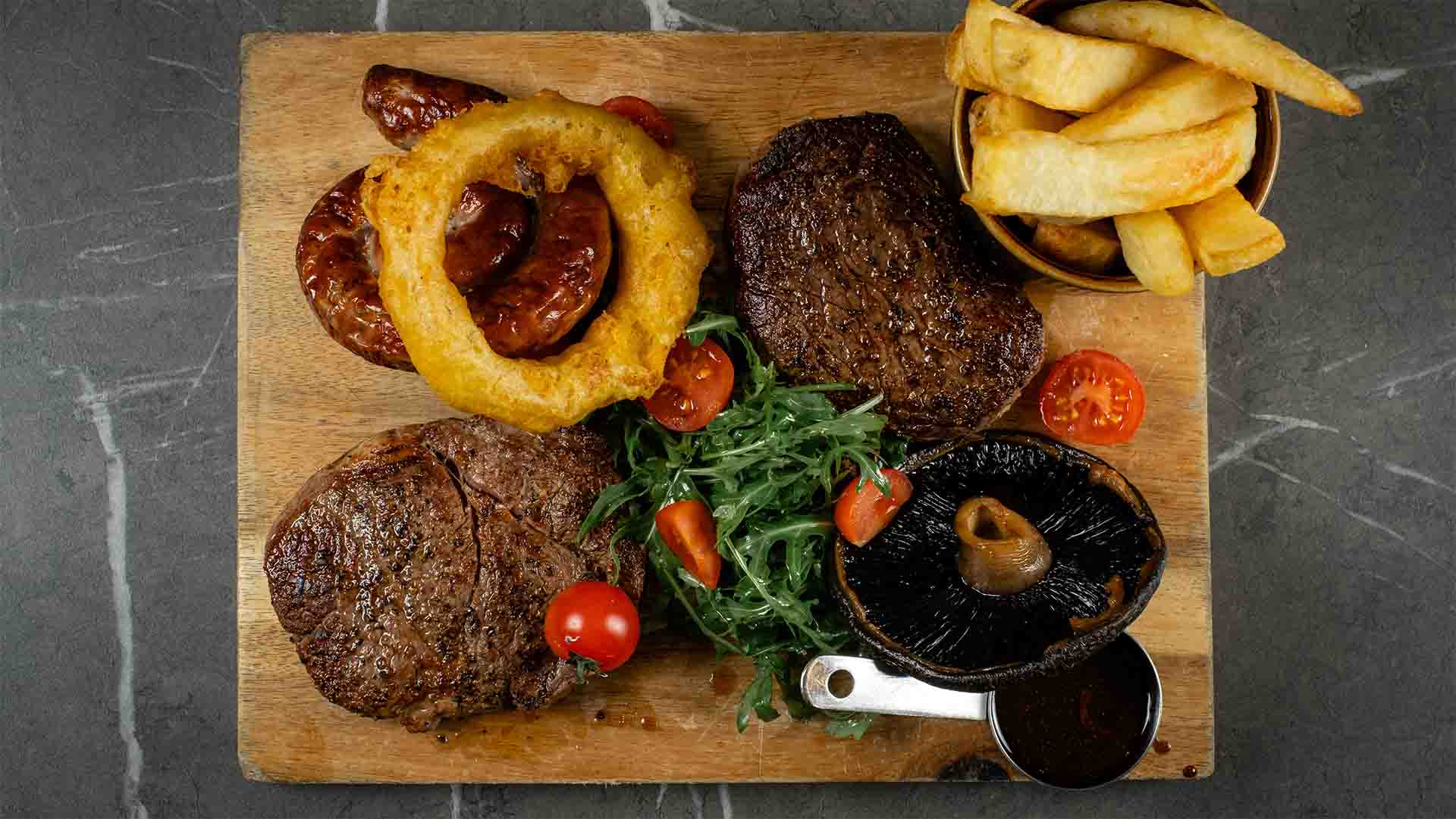 Main menu selection from The Foodworks Restaurant at Lancaster House Hotel