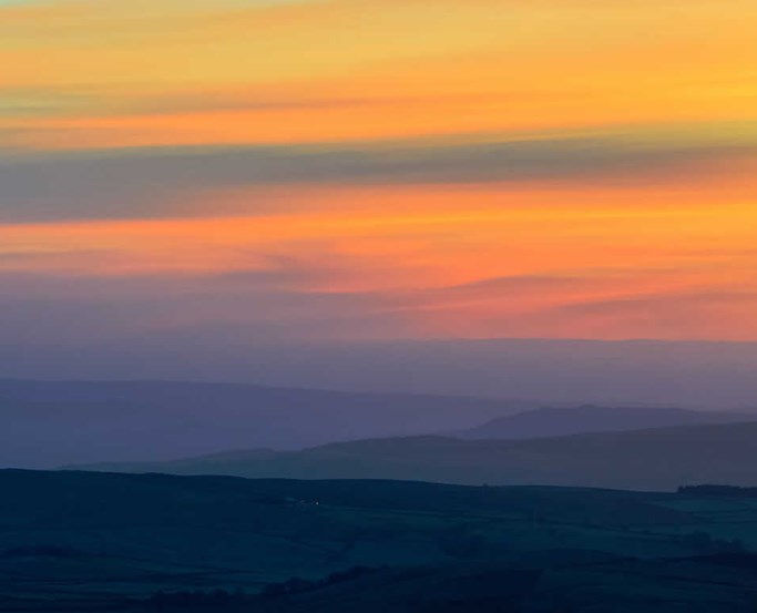 Sunset over the Trough of Bowland