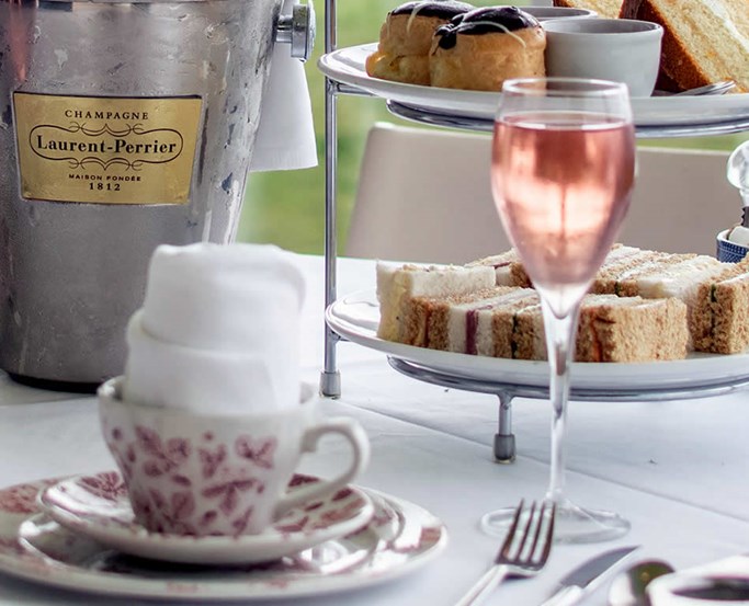 Rose Champagne and Afternoon Tea