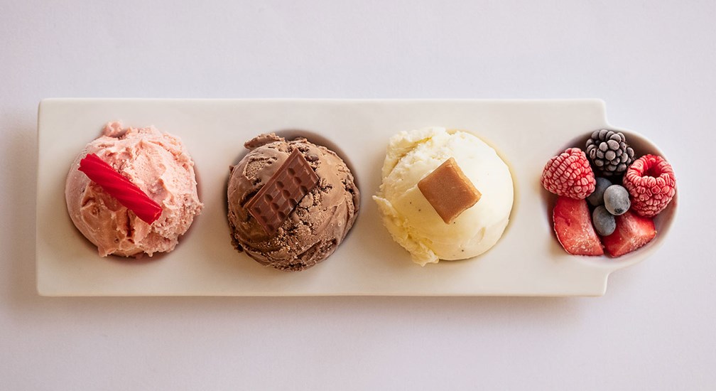 Trio of Ice Creams | The W Restaurant at Low Wood Bay