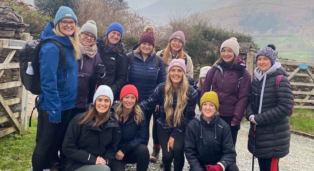 Sophie Ingram and her group enjoying a day in the fells