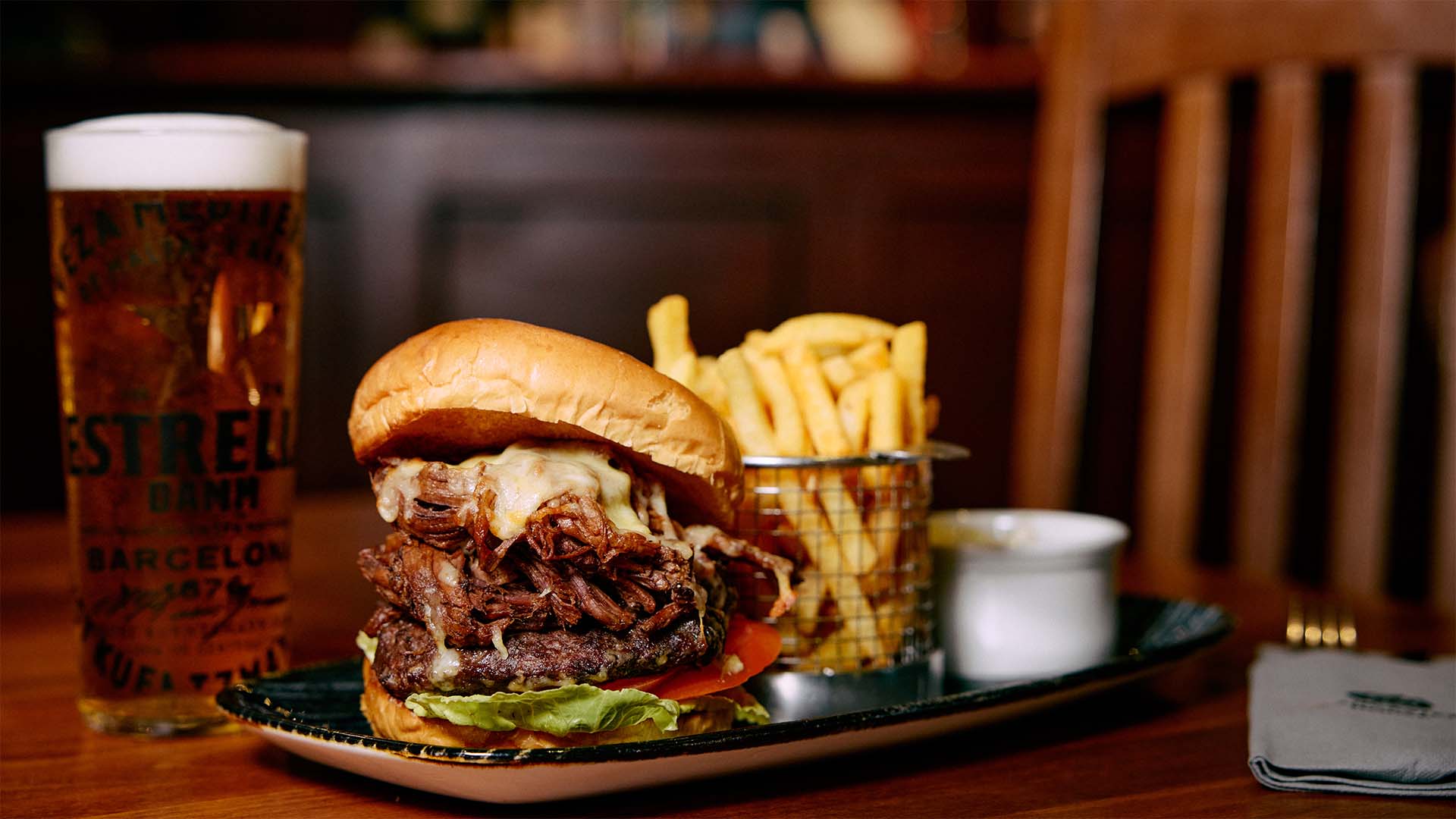 Longhorn Burger and Fries