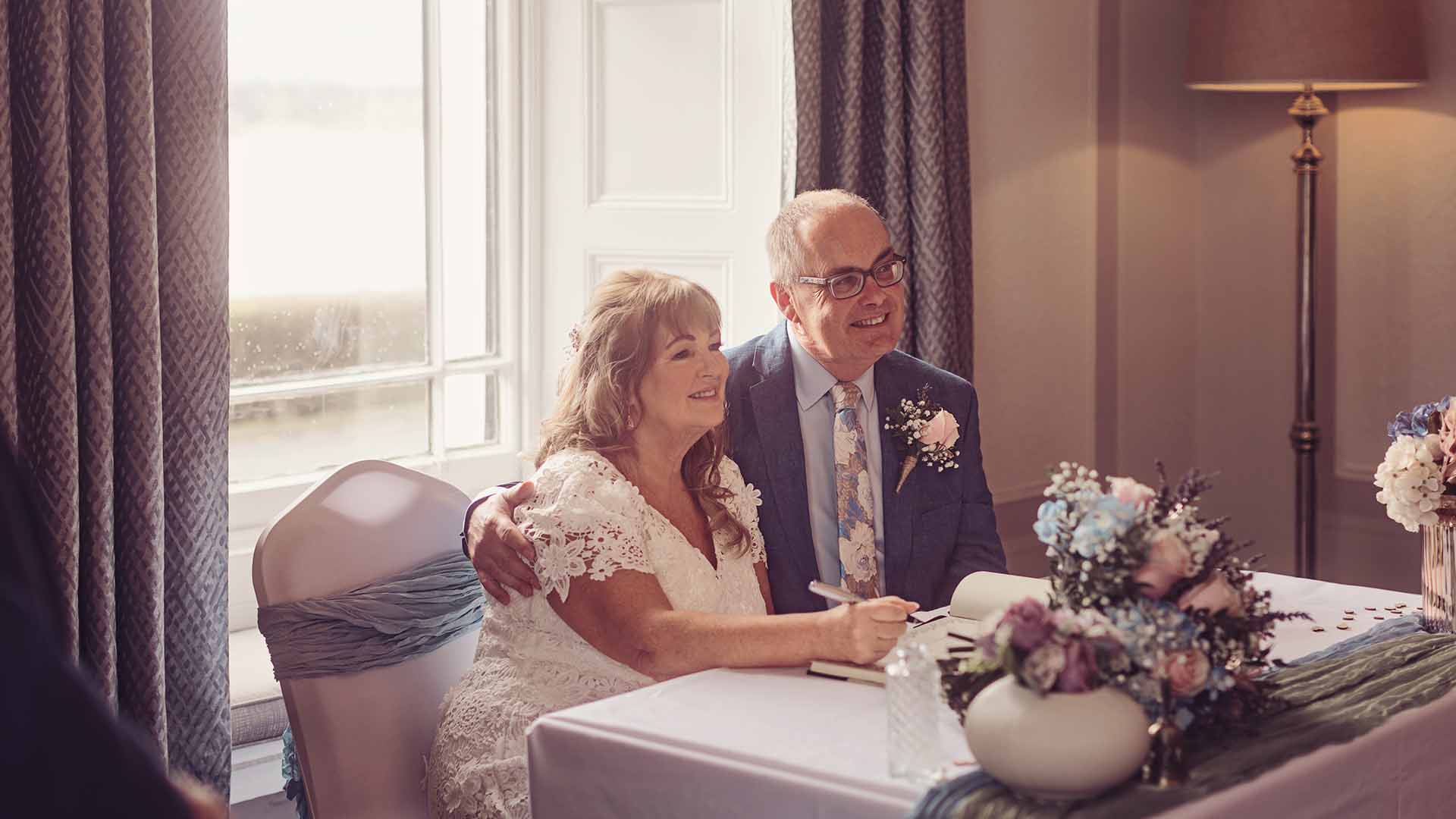 Signing the register in the Buckley Room
