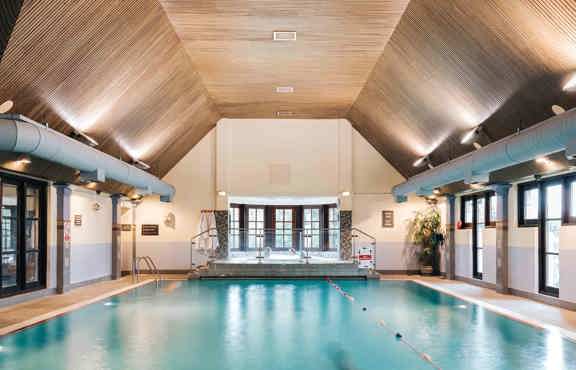 The swimming pool at Lancaster House Hotel 