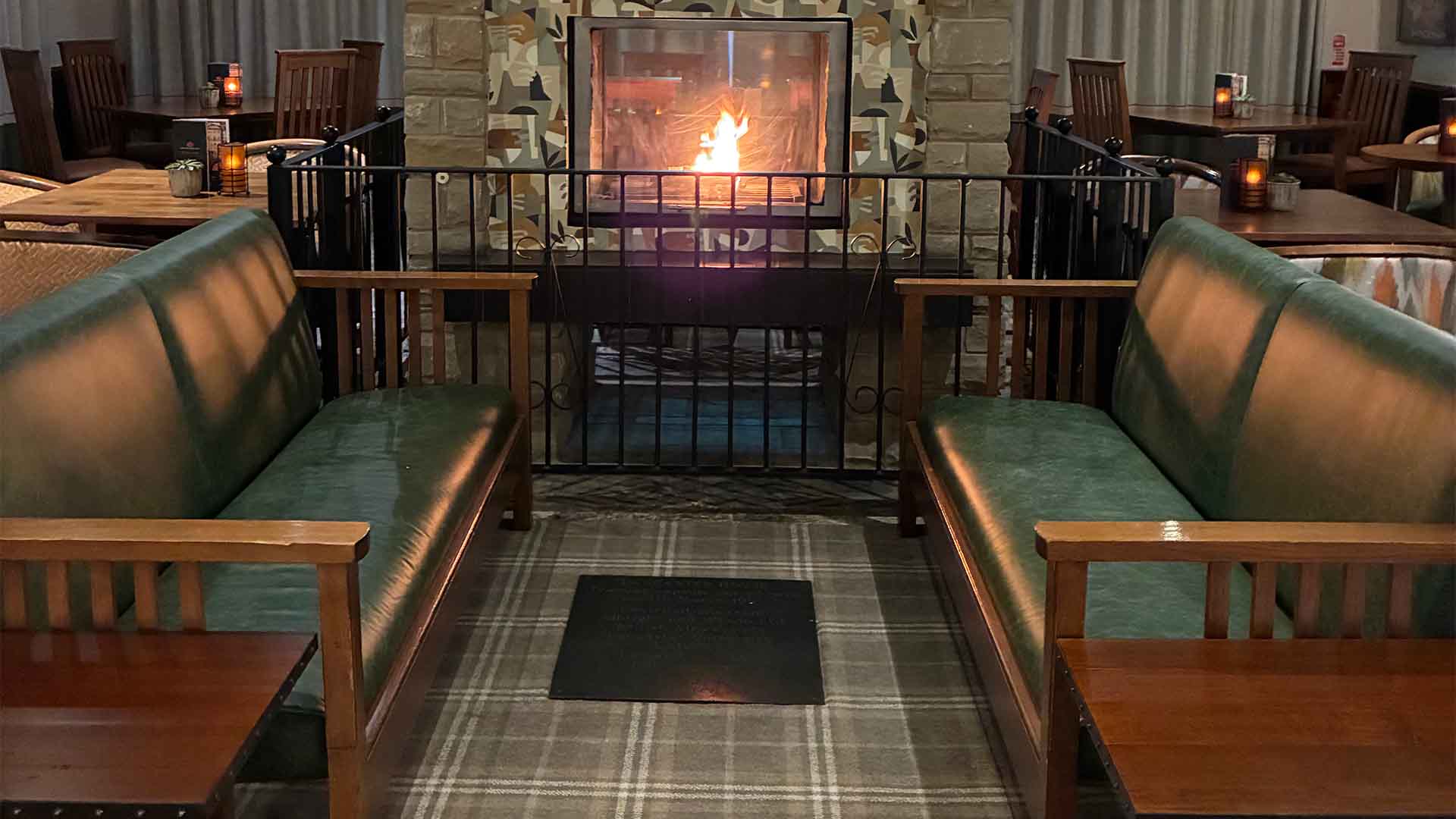 Fireseide seating in the Sandeman Bar