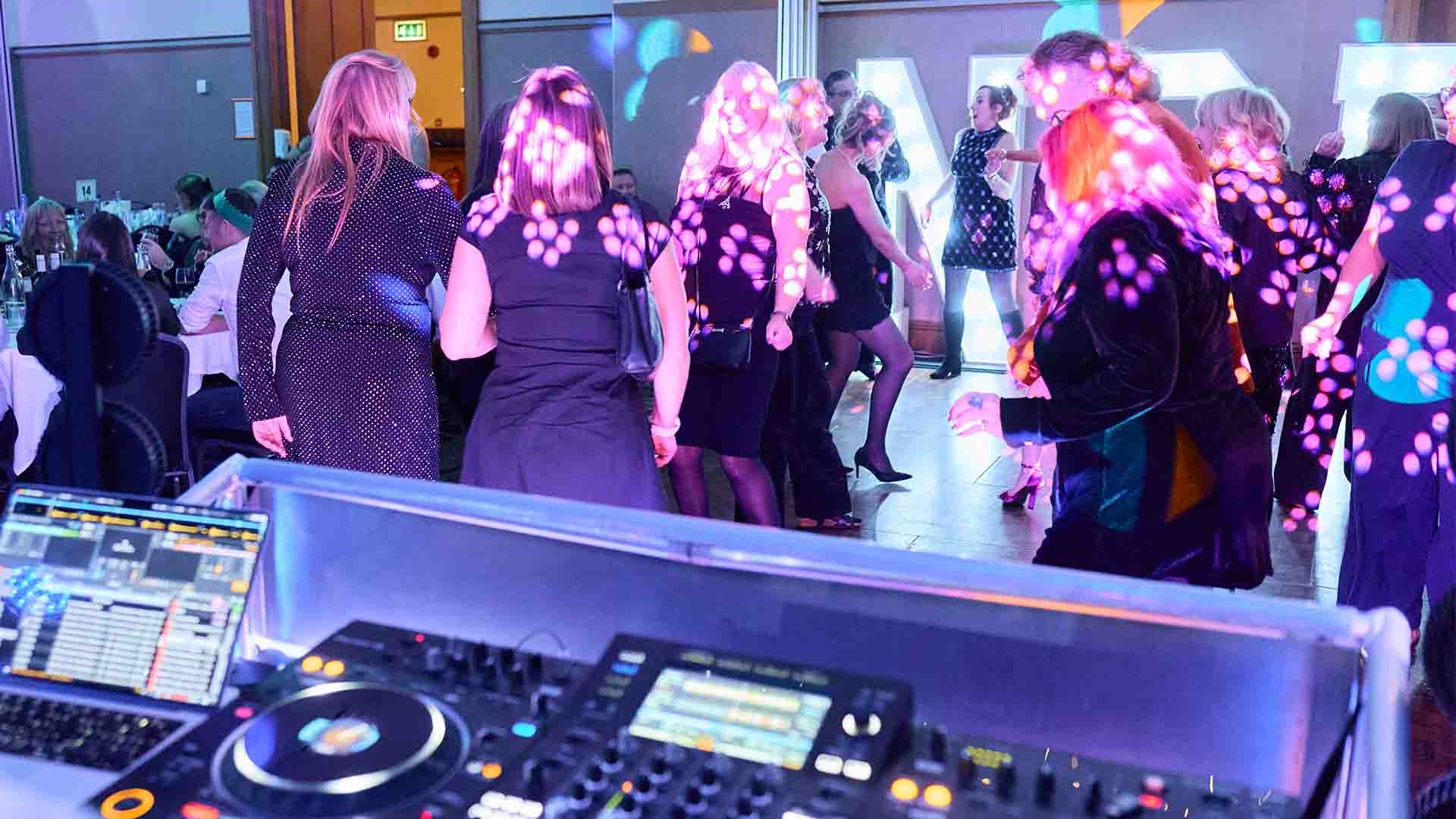 Party night goers on the dance floor at Low Wood Bay