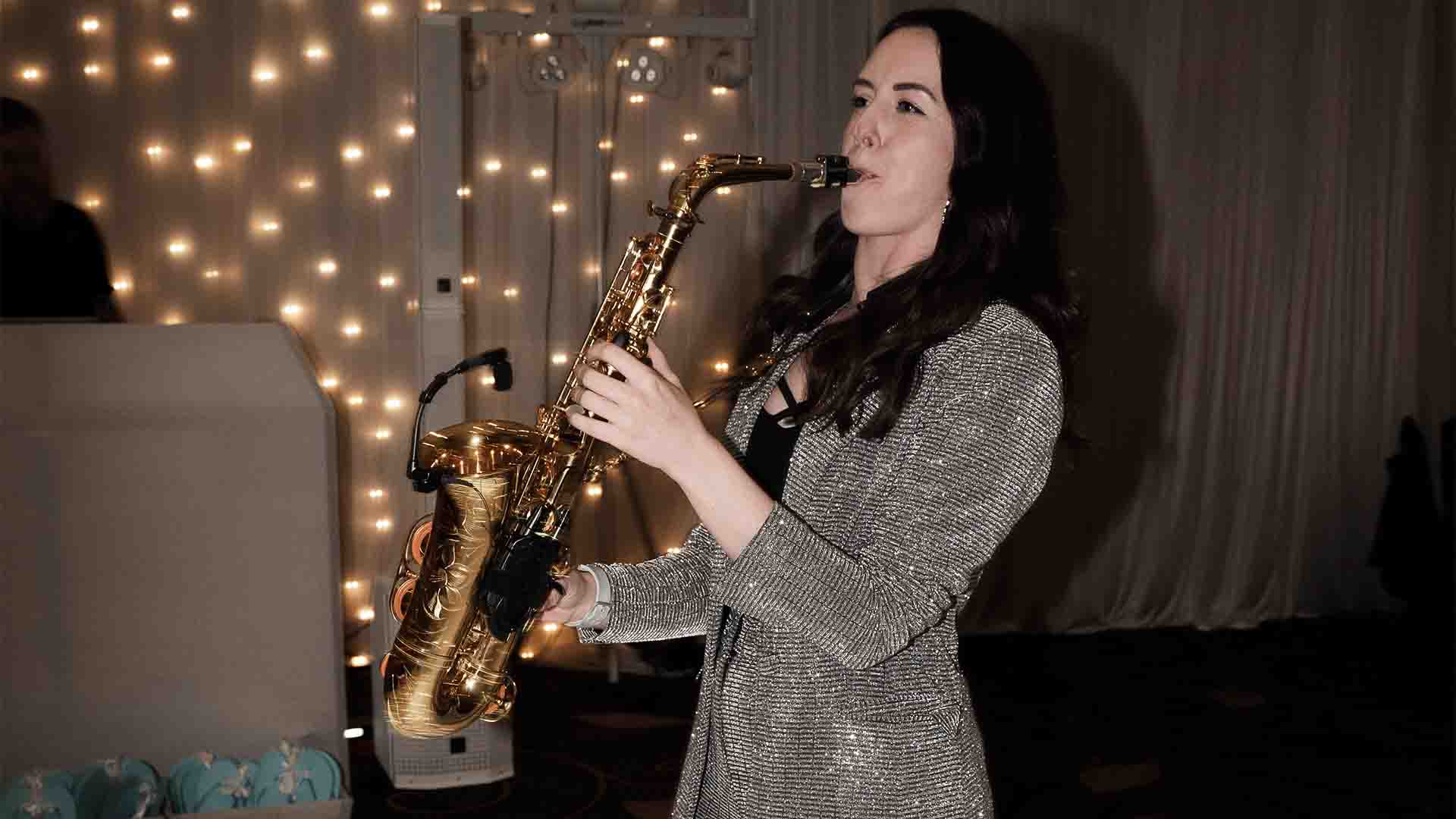 Female saxophonist