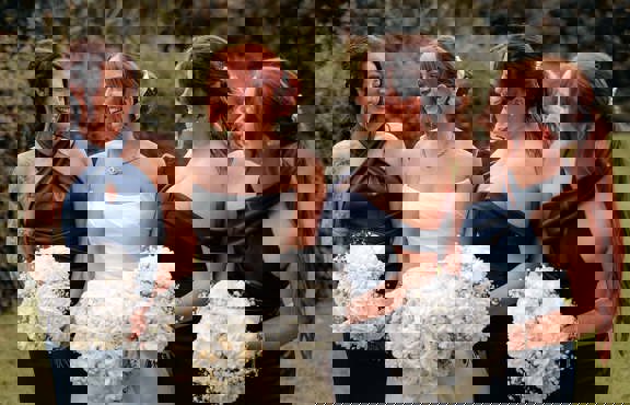 Tanya with her bridesmaids outside Lancaster House Hotel