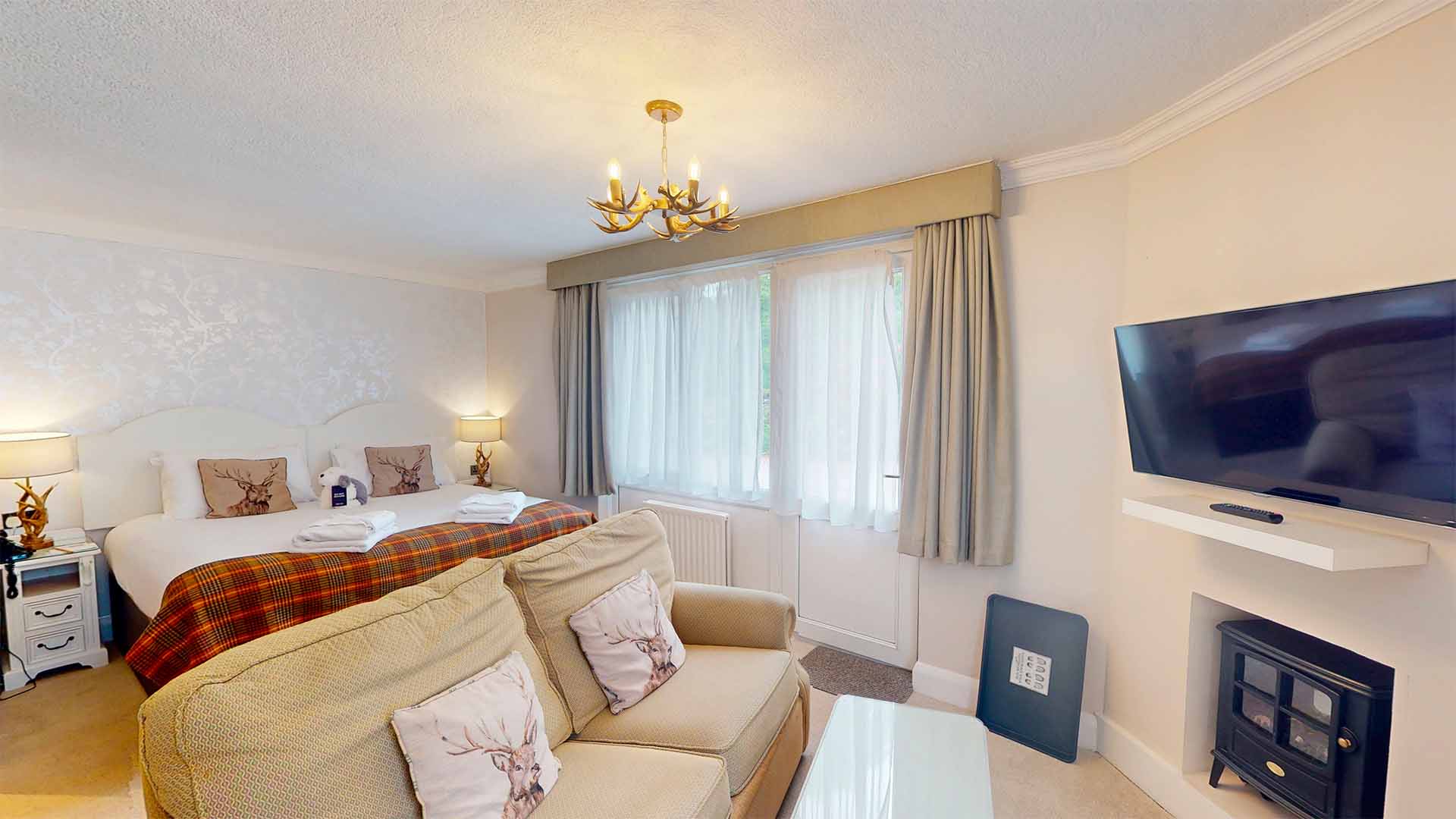 A Squirrel's Drey style hotel room at the Wild Boar Estate
