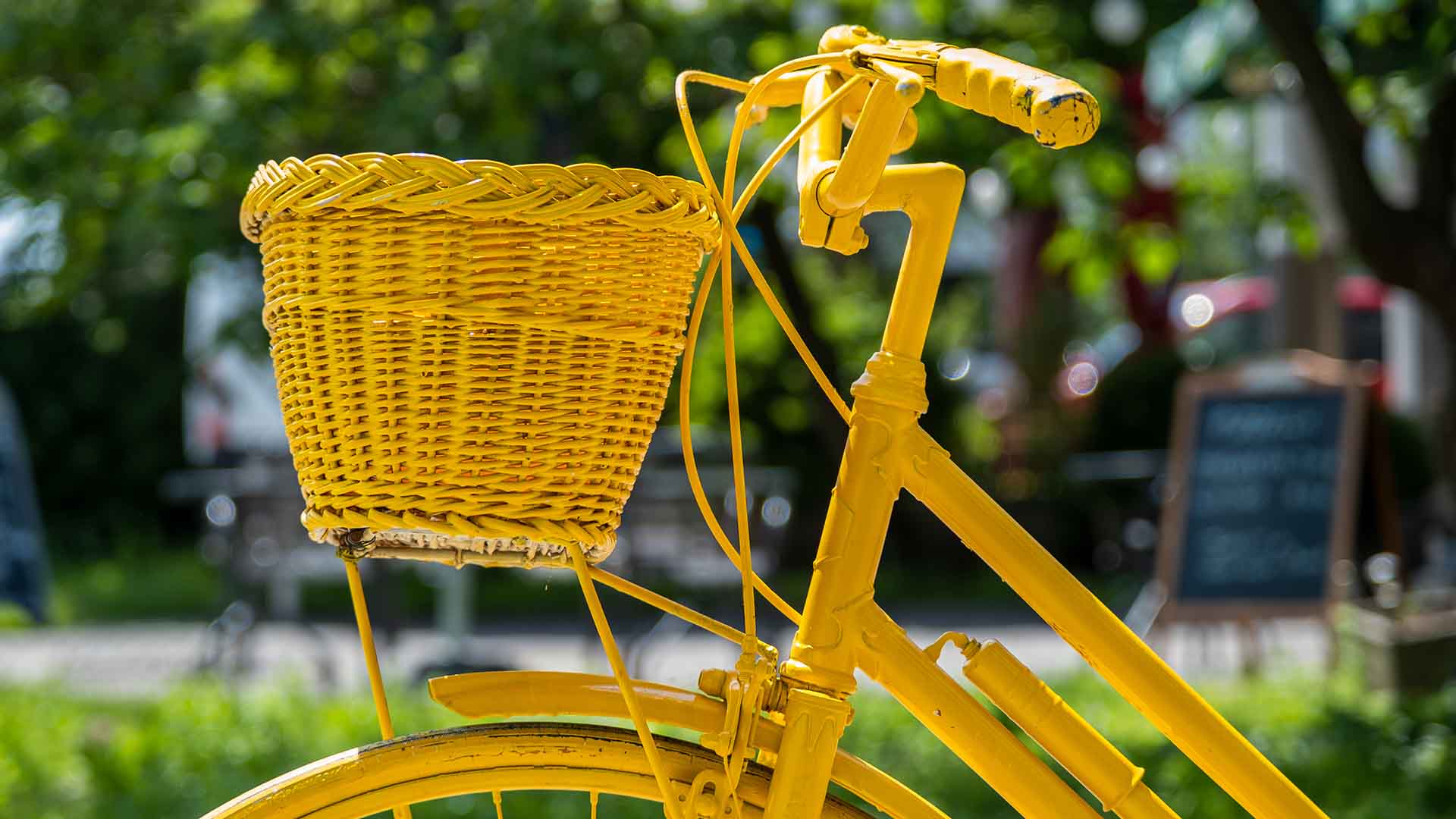 Painted yellow bike