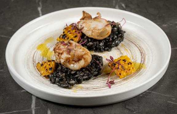 Cod loin on a plate as served in The Foodworks restaurant at Lancaster House