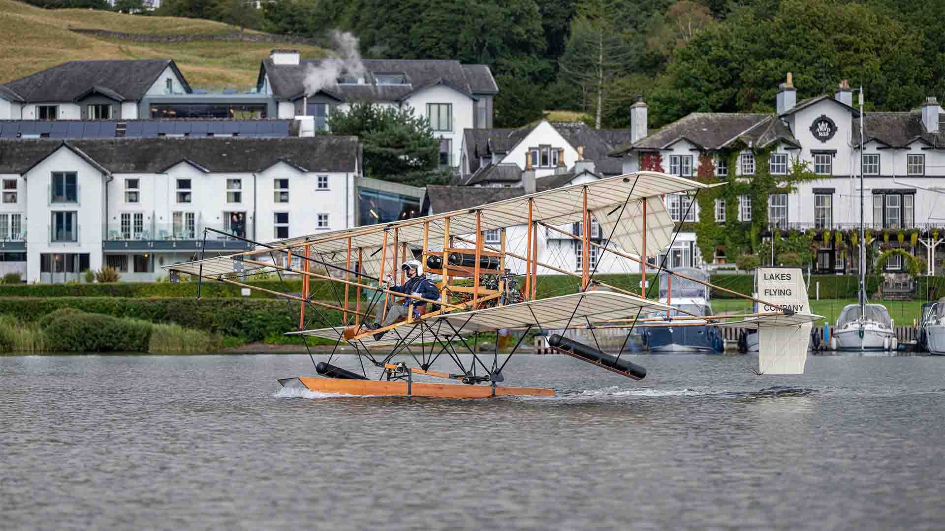 The Waterbird historic plane on lake Windermere