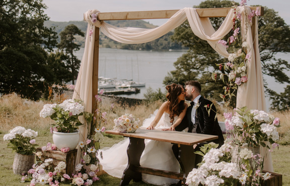 The infinity platform wedding ceremony space