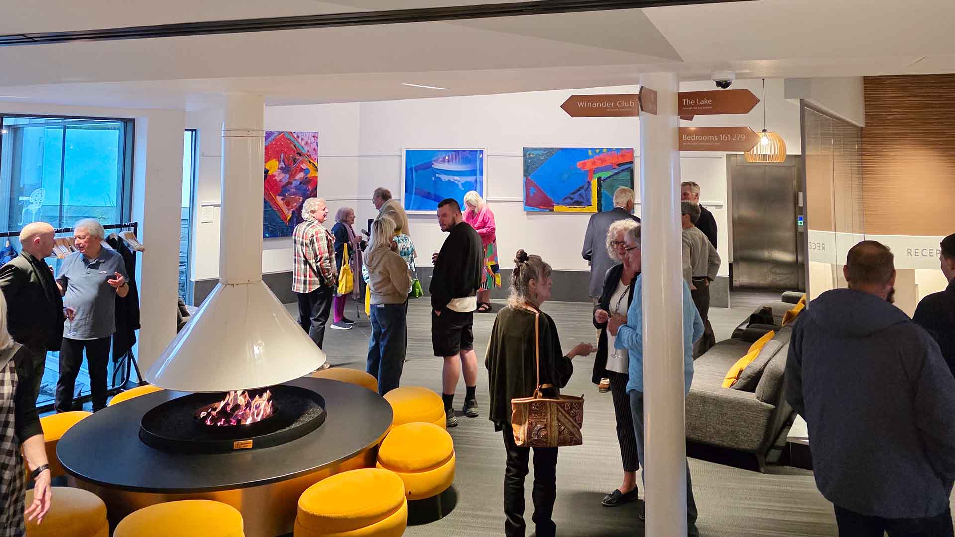 The opening evening of the exhibition