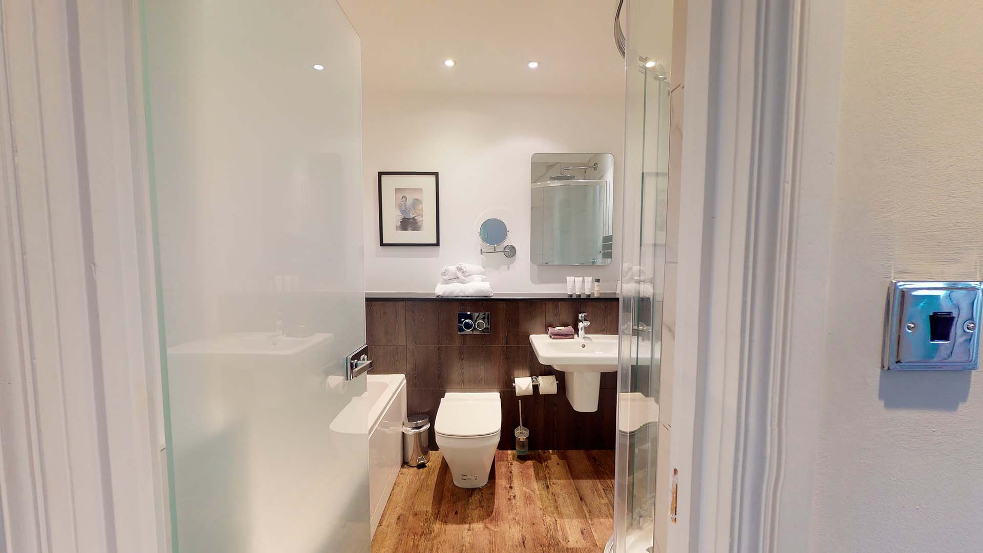 Resort Hazel family hotel bedroom bathroom at Low Wood Bay Resort & Spa