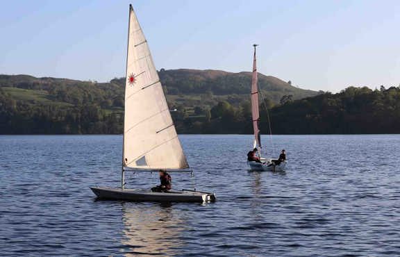 Laser One sailing boat on lake Windermere