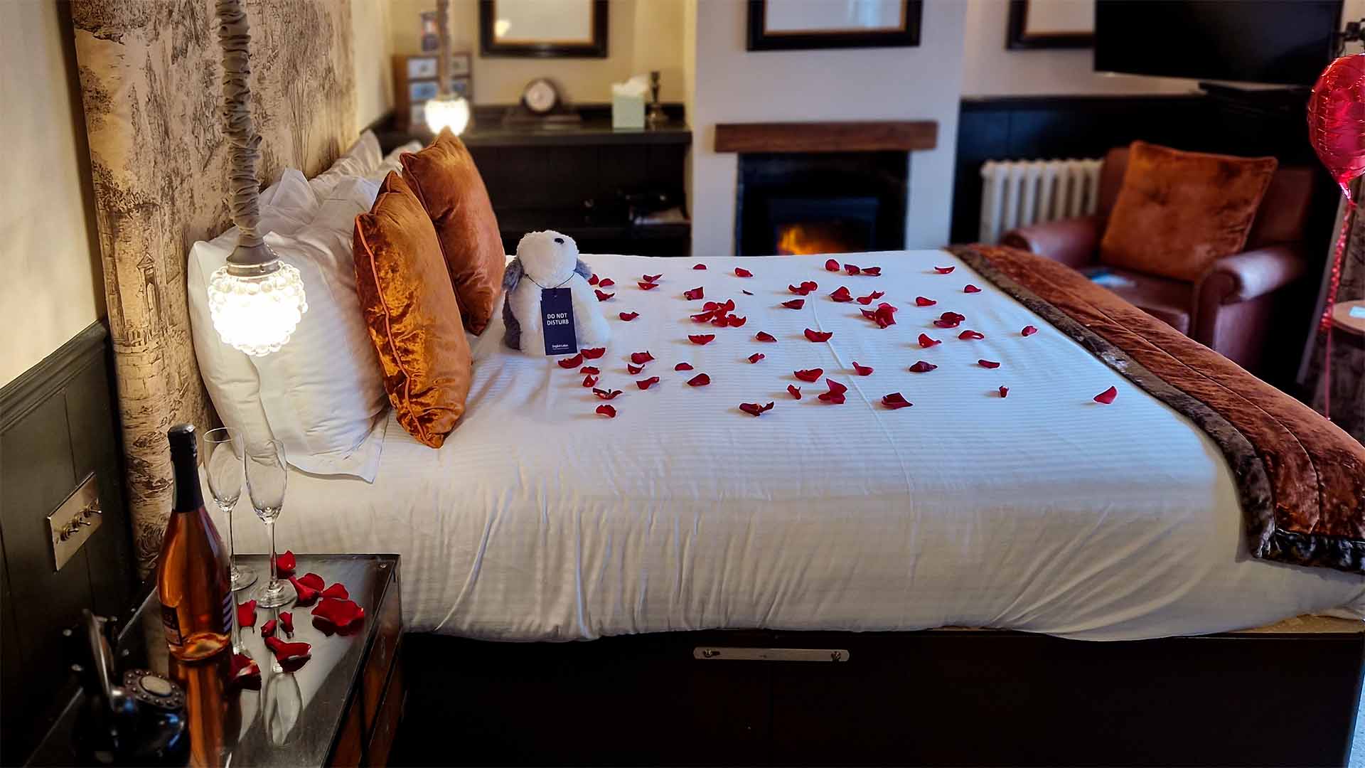 Petals on the bed