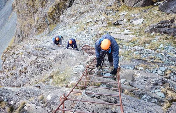 People climbing Via Ferrata Xtreme Honister