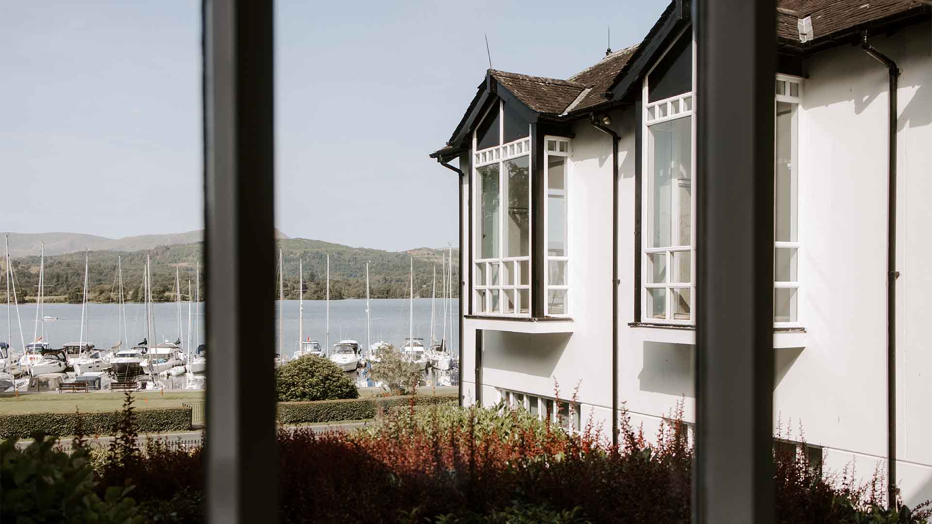 Lake Windermere from the gallery lounge at Low Wood Bay
