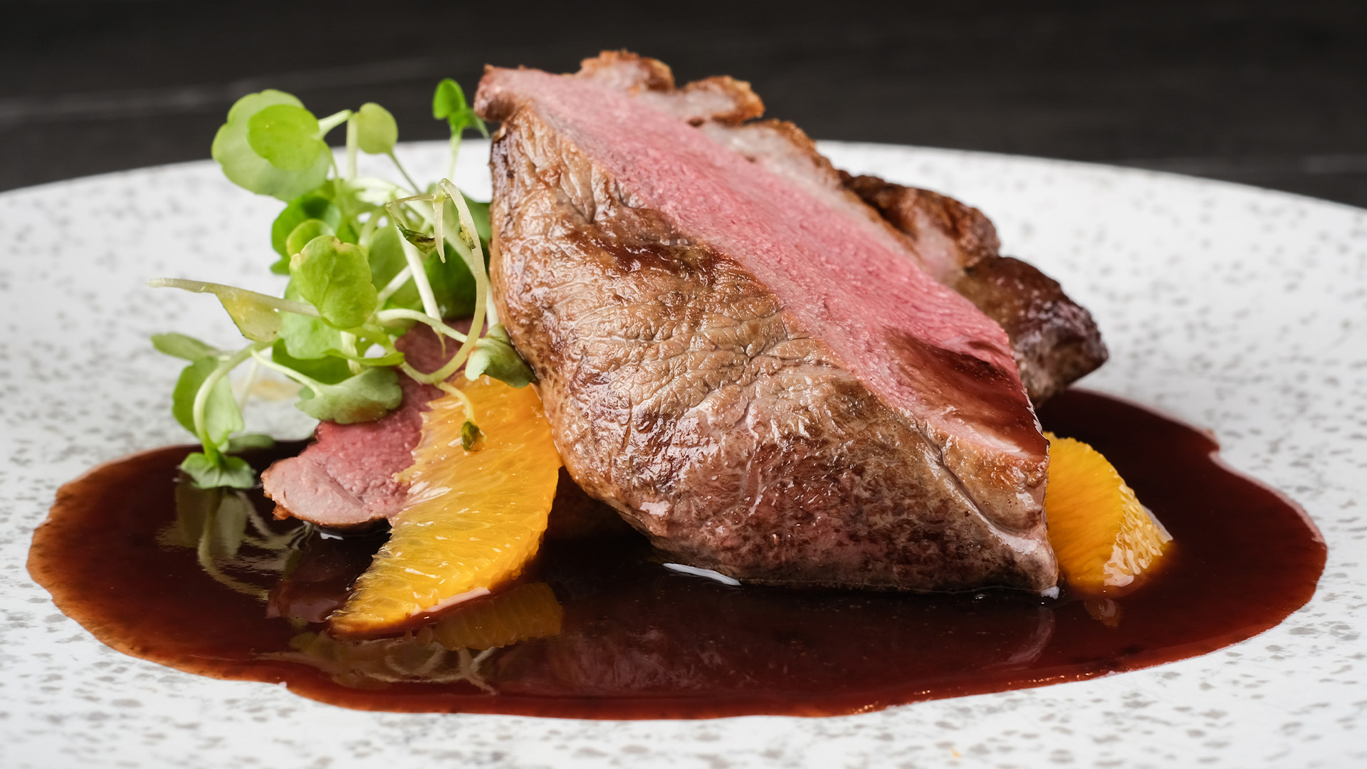 Pan fried duck breast