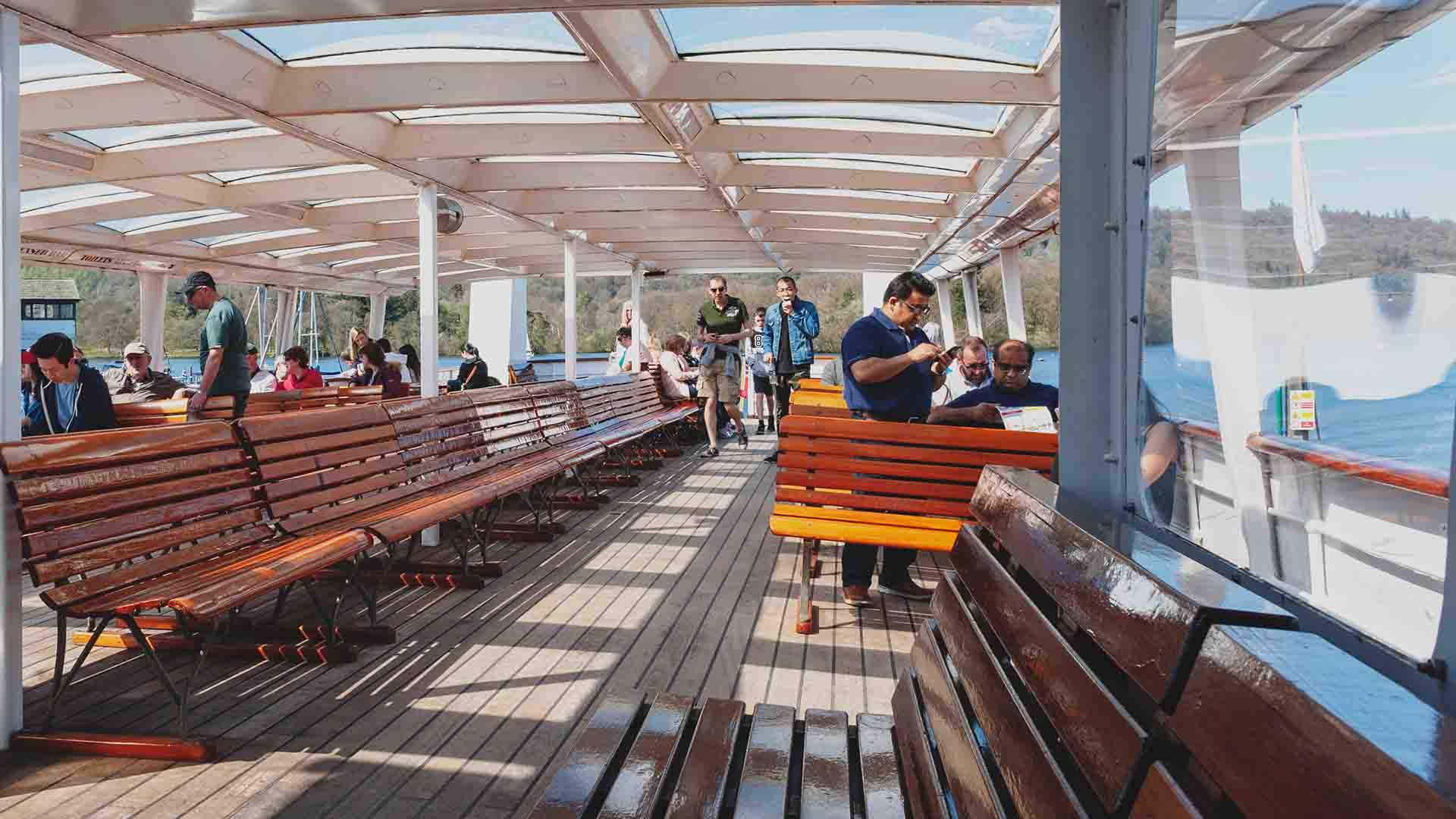 The interior of one of the lake cruisers