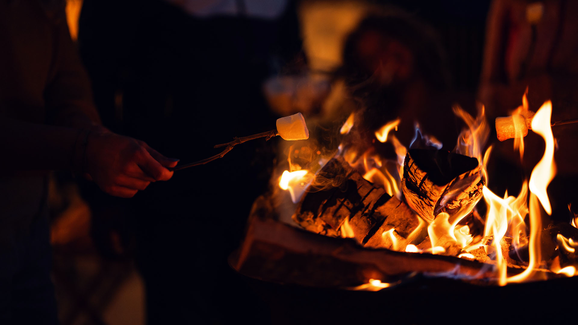 toasting marshmallows