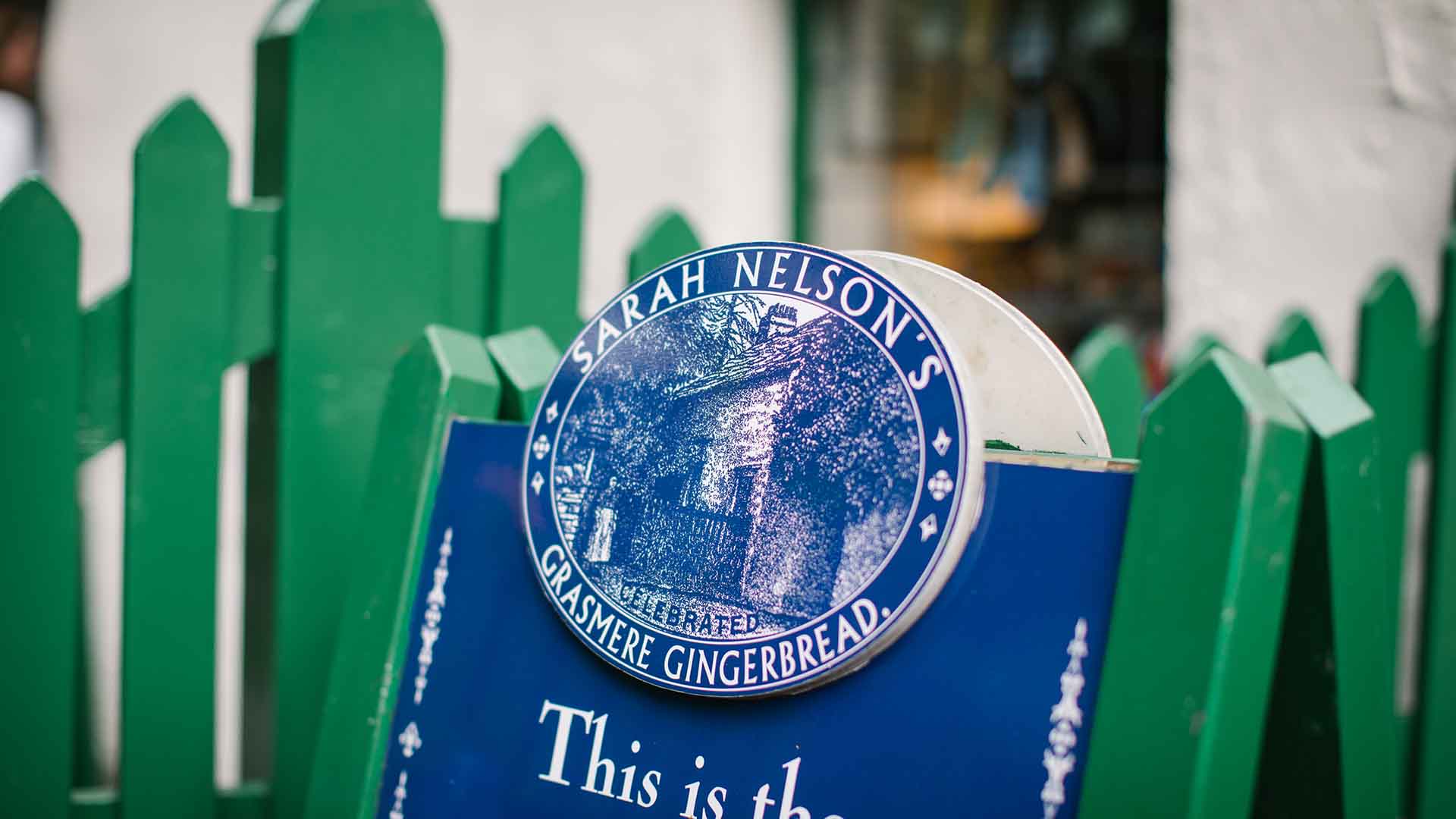 The Grasmere gingerbread signage