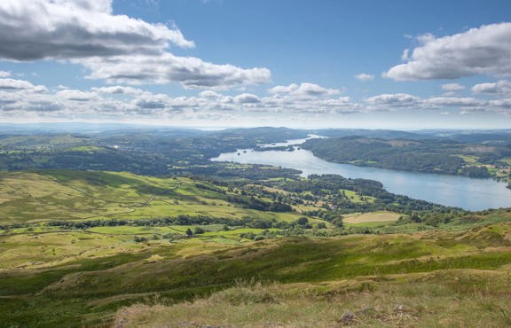 View from Wansfell towards lake Windermere