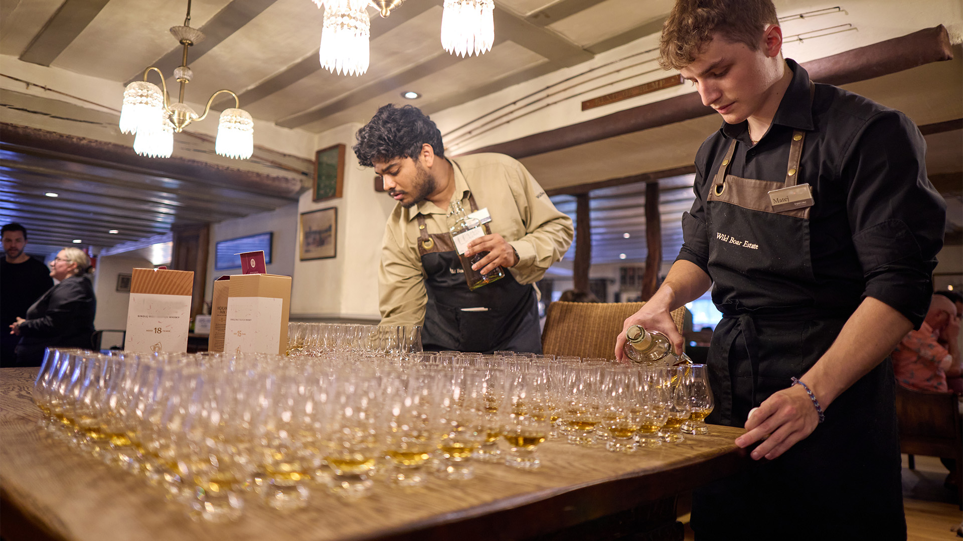 Whisky tasting event at Wild Boar Estate