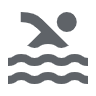 Icon of a swimmer in water