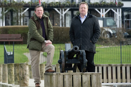 Tim & Simon Berry with the cannon