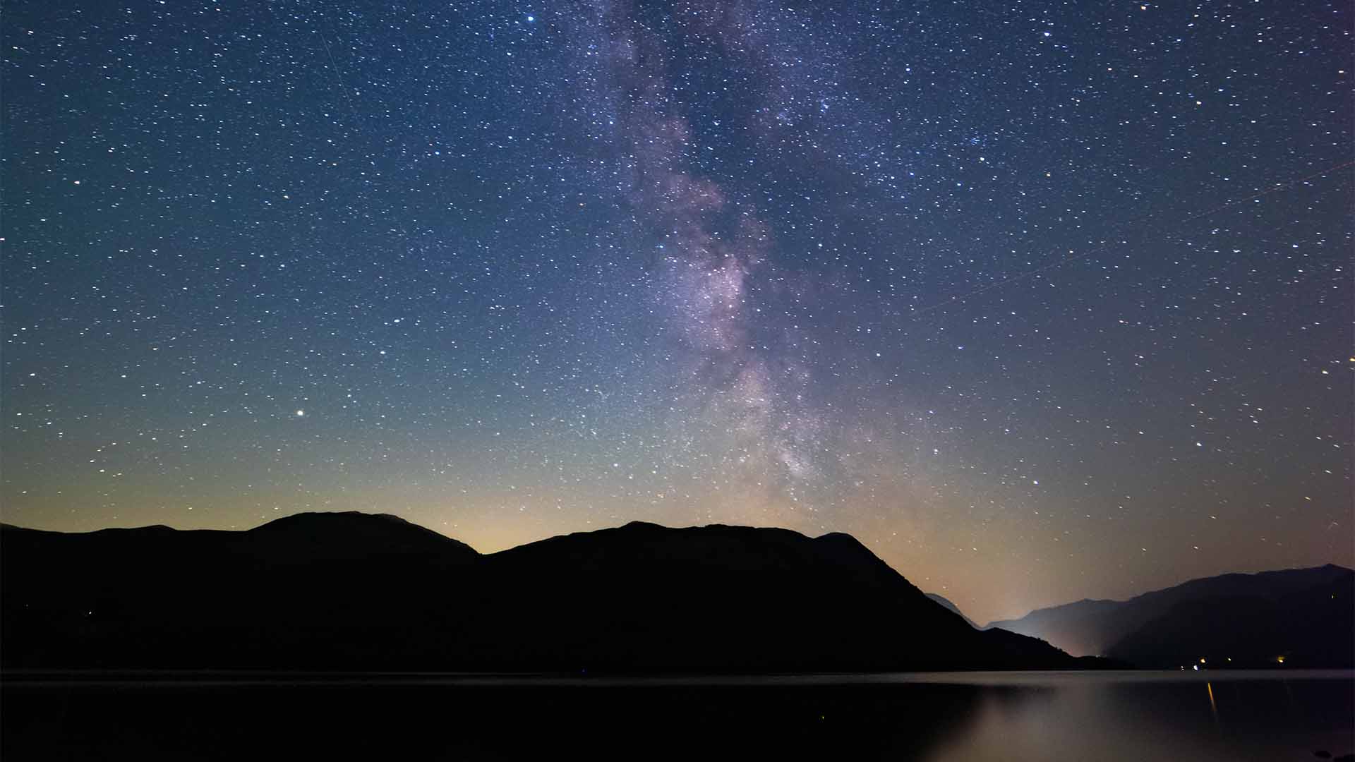 The Milky Way over Ullswater in the Lake District