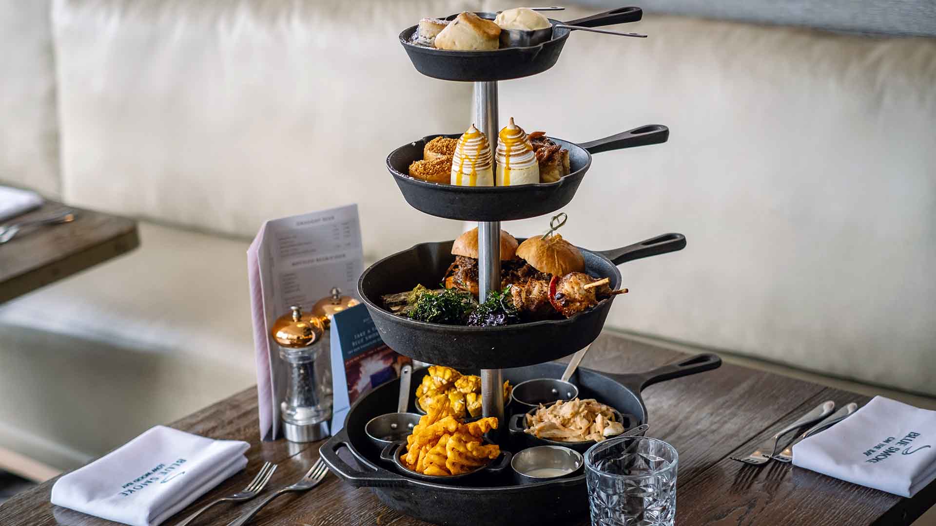 Wood Fired Afternoon Tea as served in the Blue Smoke restaurant at Low Wood Bay