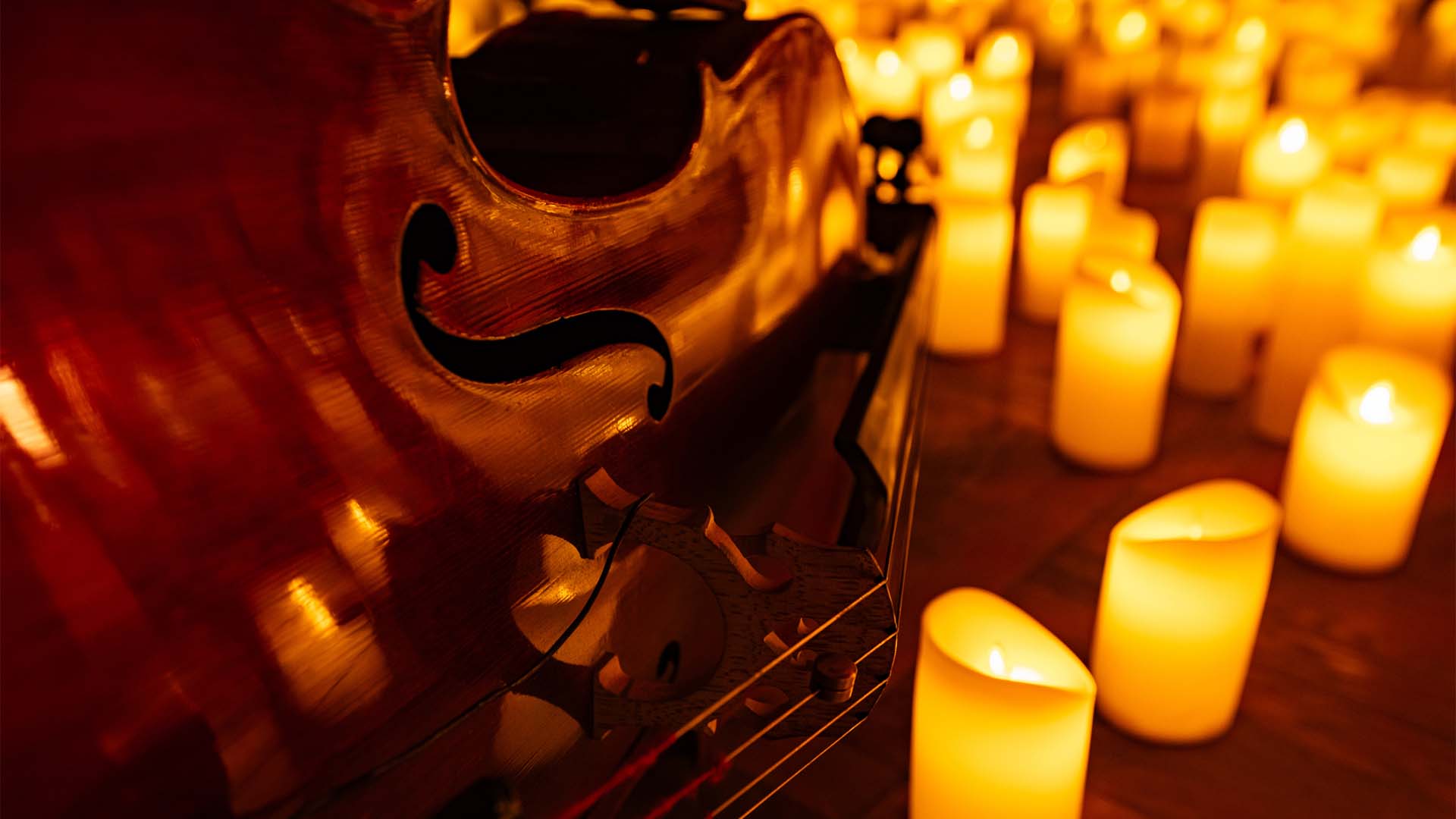 Candles and a violin