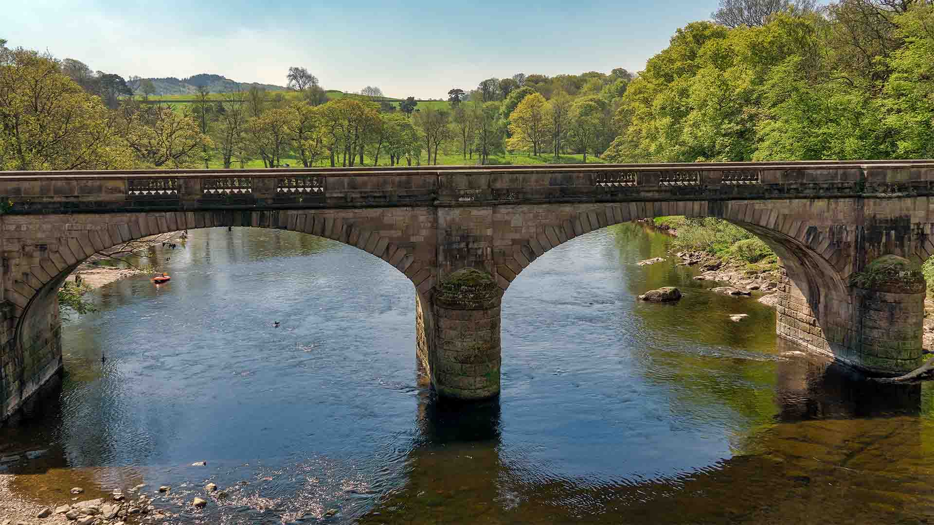 Caton bridge over the river lune